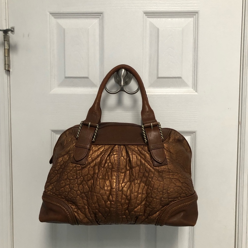 Cole Haan Archer Satchel Soft Bronze Leather Gramercy Handbag Purse